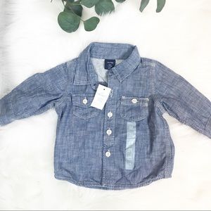 BABY GAP Infant 3-6 Mo Chambray Dress Shirt.